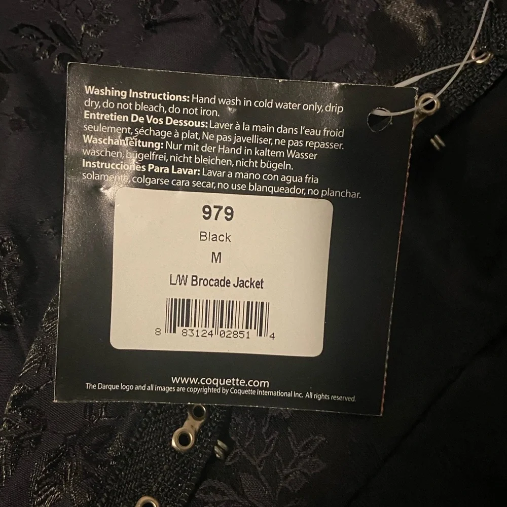 Coquette black Brocade jacket Medium NWT - Picture 7 of 14